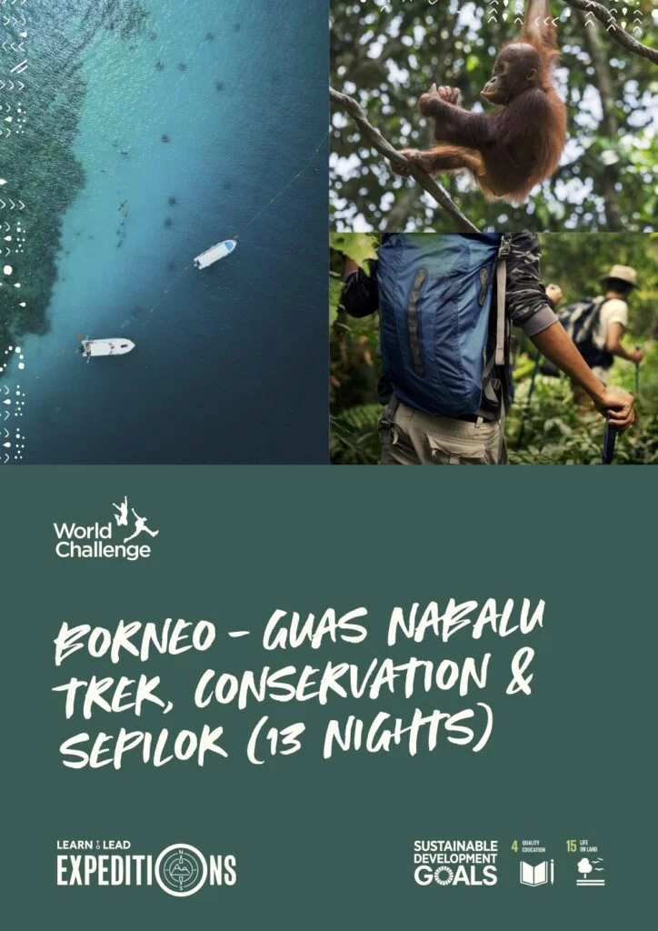 A sample school expedition itinerary to Borneo