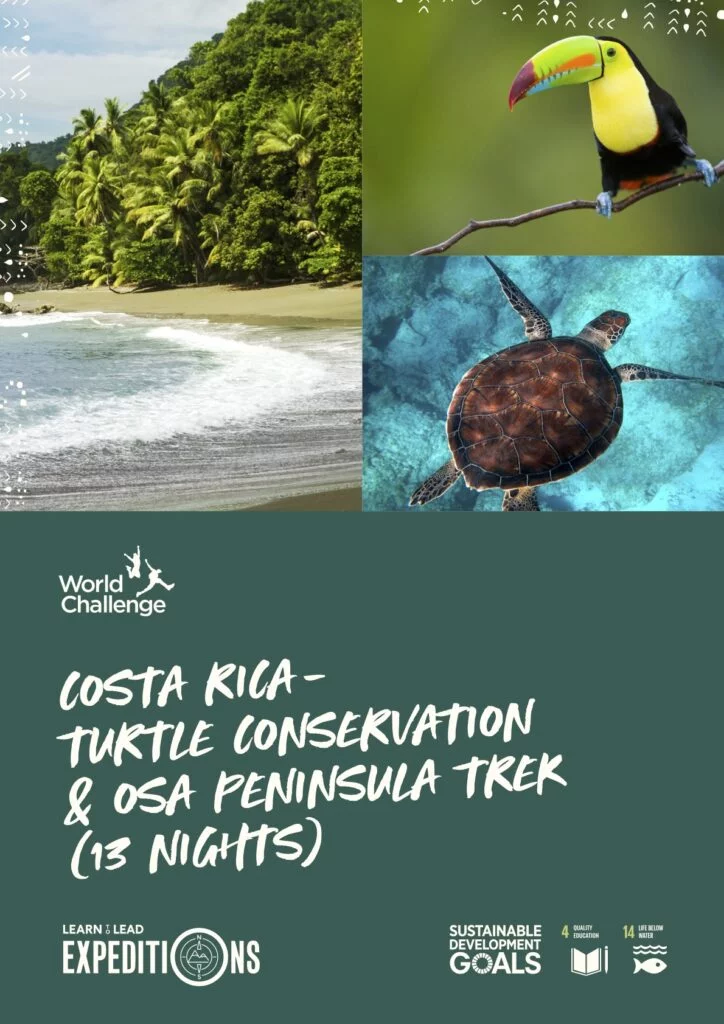 An example school expedition itinerary to Costa Rica