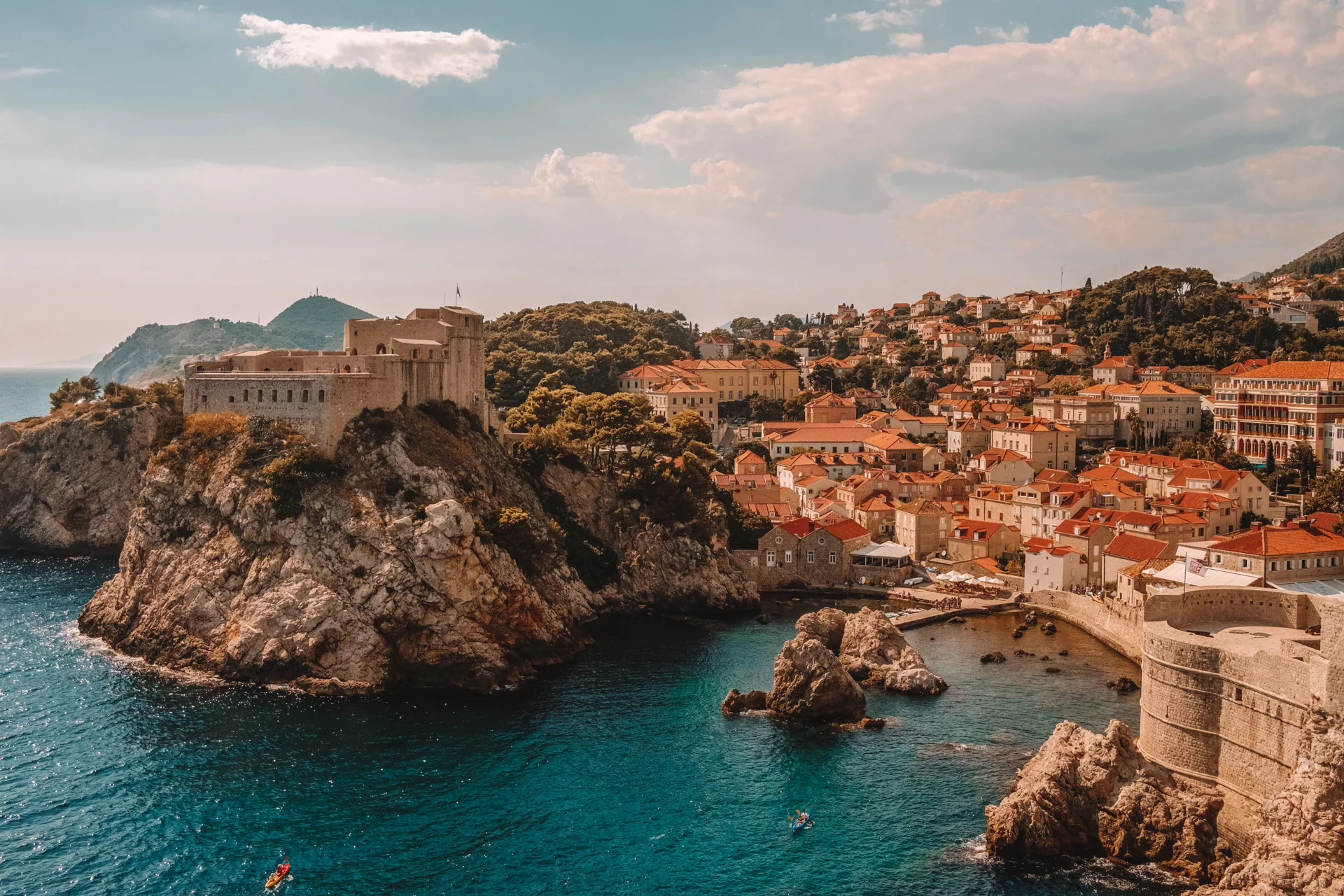 A stunning village in a cove on the coast of Croatia
