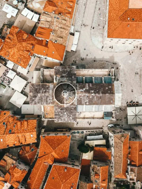 An aerial view of Dubrovnik, Croatia