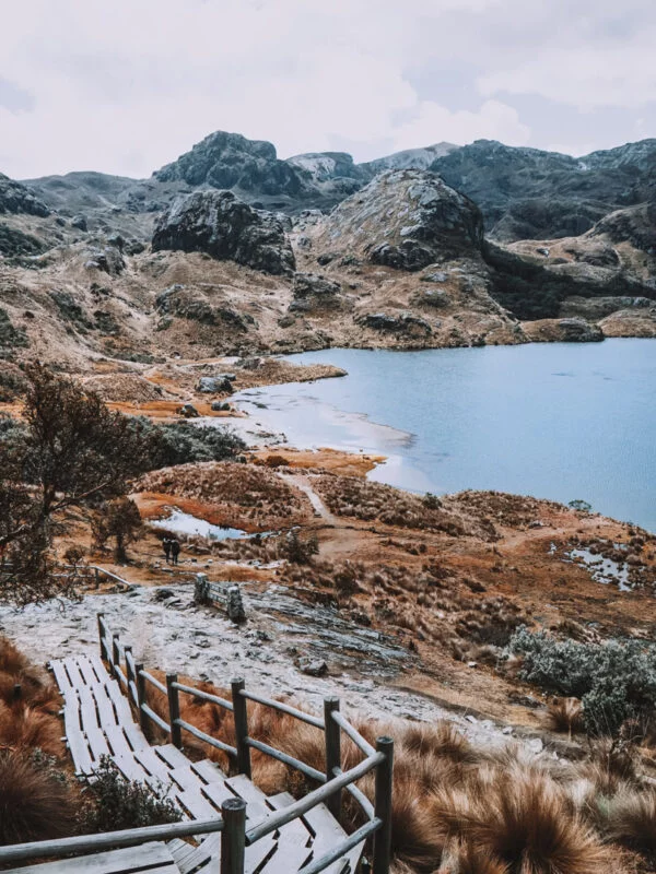 A lake on a trek in Ecuador on a school expedition