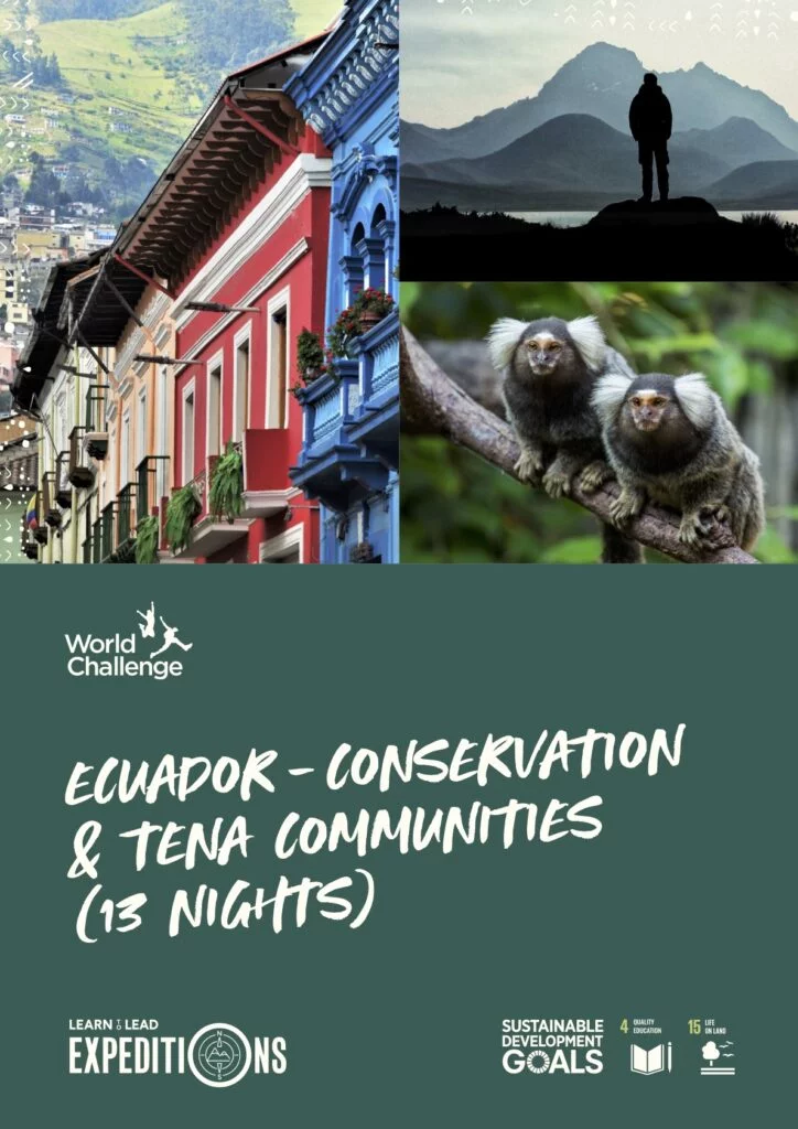 A sample school expedition itinerary to Ecuador