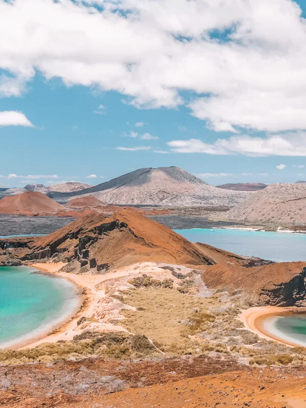 A spit of land on the Galapagos islands