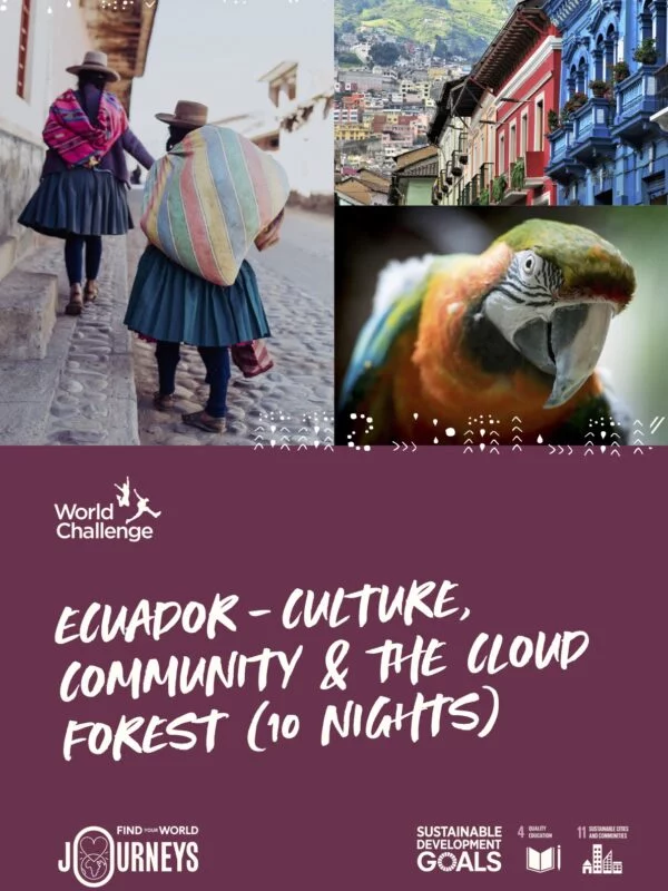 A sample school journey itinerary to Ecuador