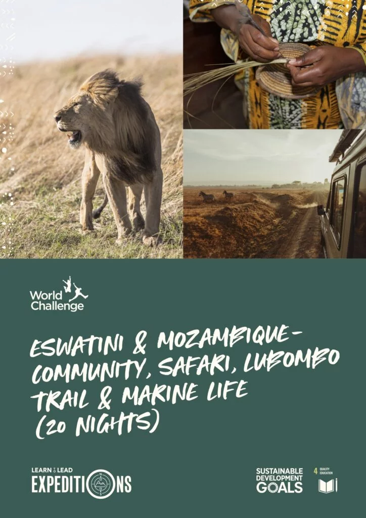 A sample school expedition itinerary to eSwatini & Mozambique