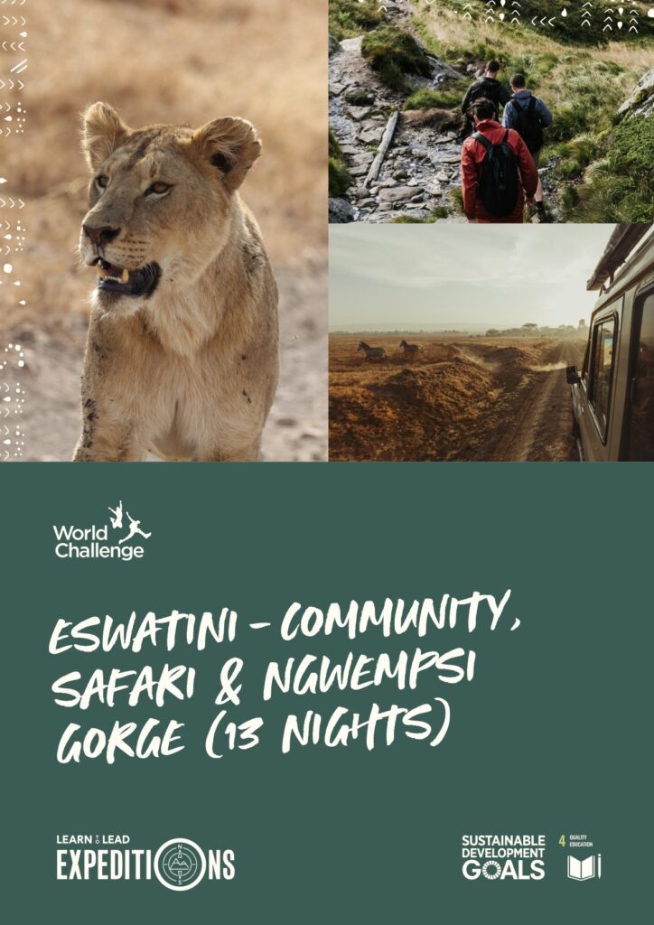 A sample school expedition itinerary to eSwatini