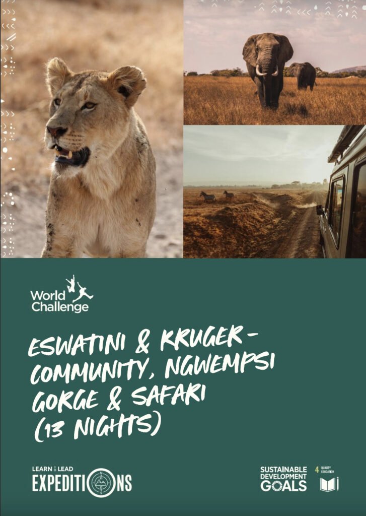 A sample expedition itinerary for eSwatini & Kruger
