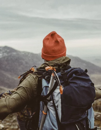 Expedition leader taking in the mountain view