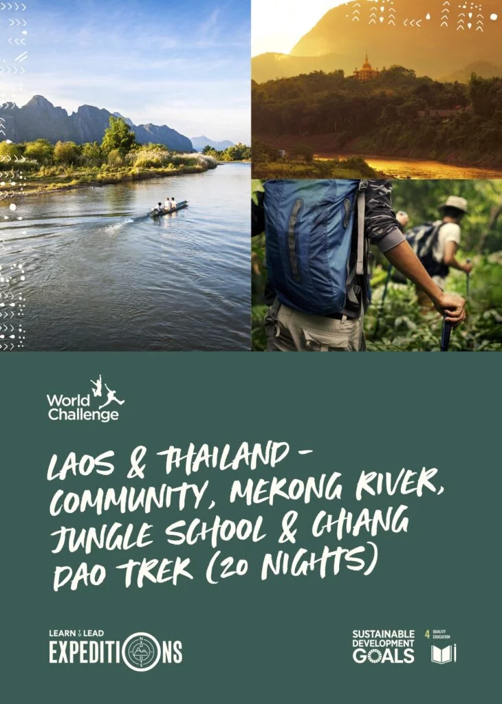 A sample school expedition itinerary to Thailand & Laos