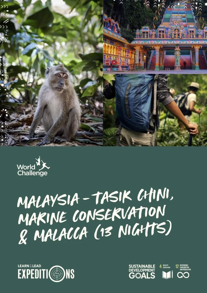 A sample school expedition itinerary for Malaysia