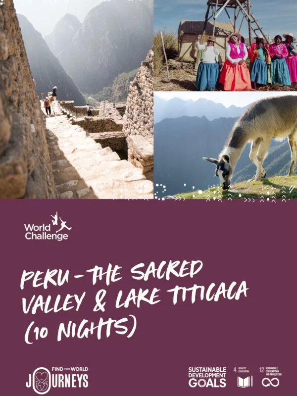 An example school journey itinerary to Peru