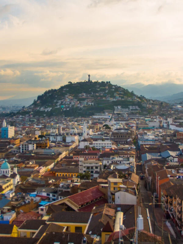 A cityscape of Quito in Ecuador