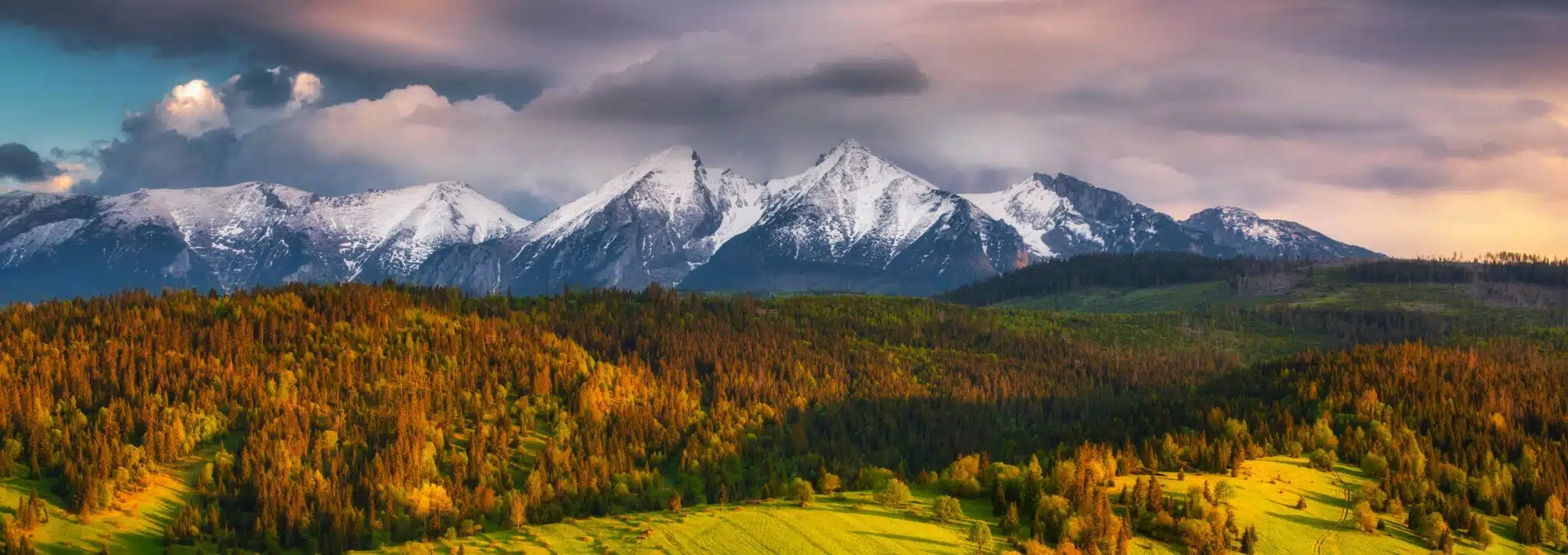 A mountain range in Slovakia on a school expedition trek phase