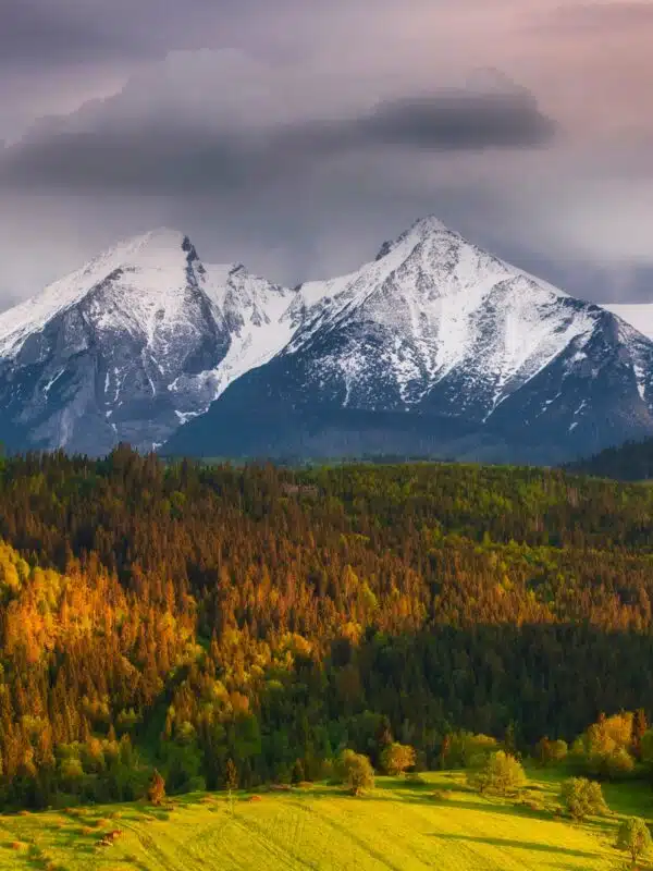 A mountain range in Slovakia on a school expedition trek phase