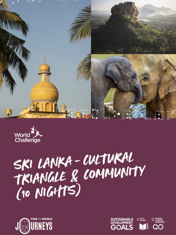 A sample school journey itinerary to Sri Lanka