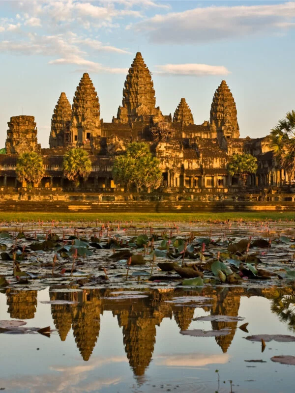 Angkor Wat Temple at sunset, Siem reap, Cambodia on a school trip