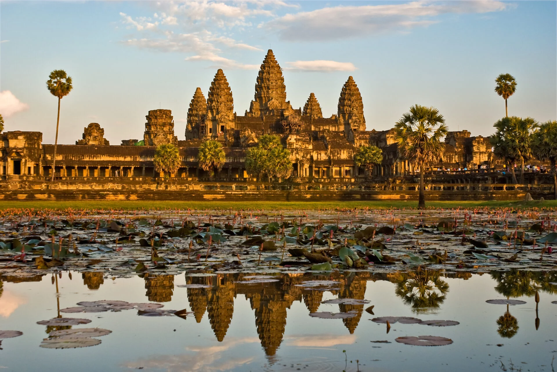 Angkor Wat Temple at sunset, Siem reap, Cambodia on a school trip