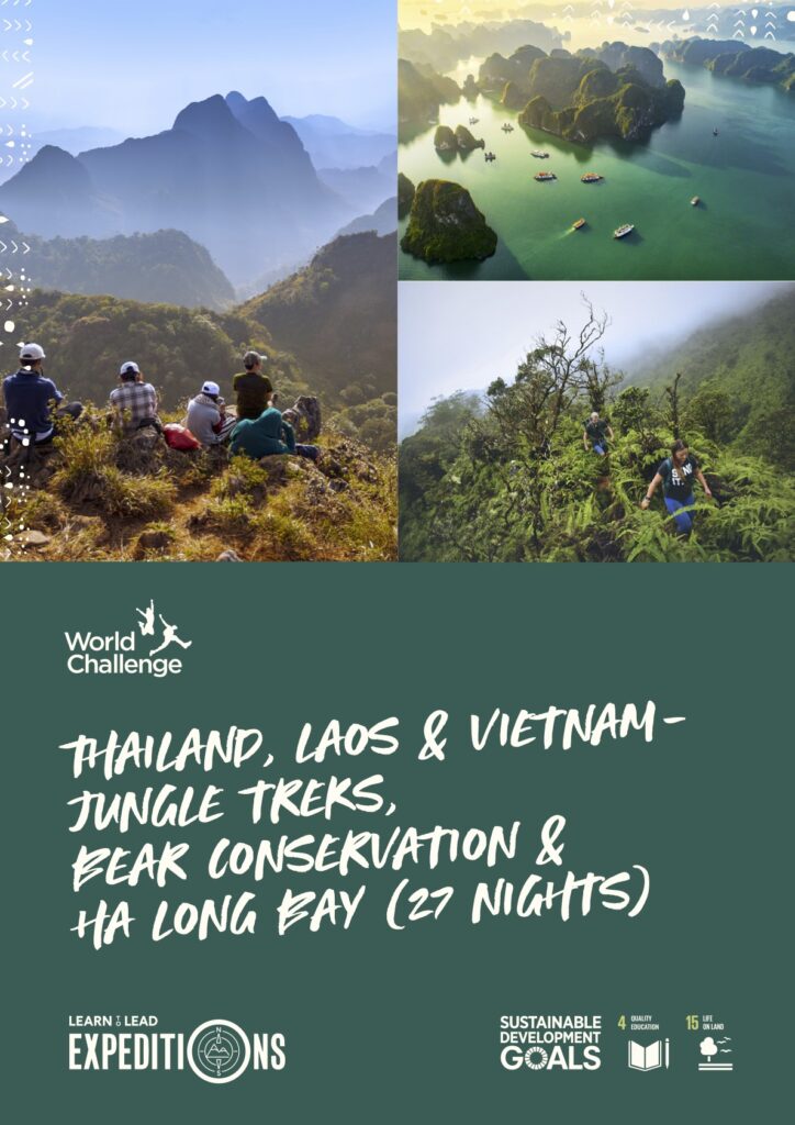 A sample school expedition itinerary to Thailand, Laos & Vietnam