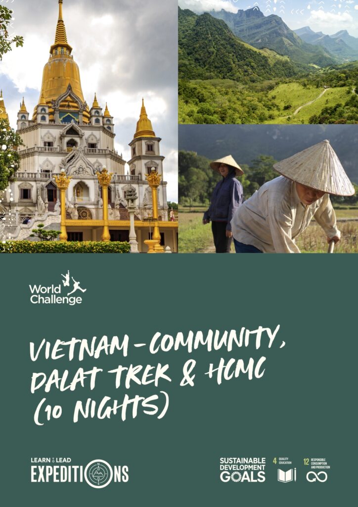 An example school expedition itinerary to Vietnam