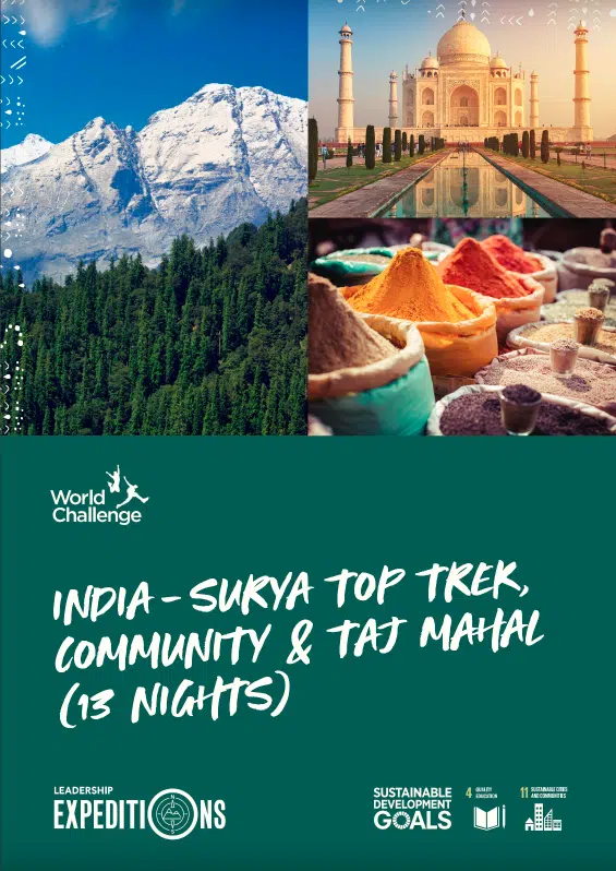 A sample school expedition itinerary to India