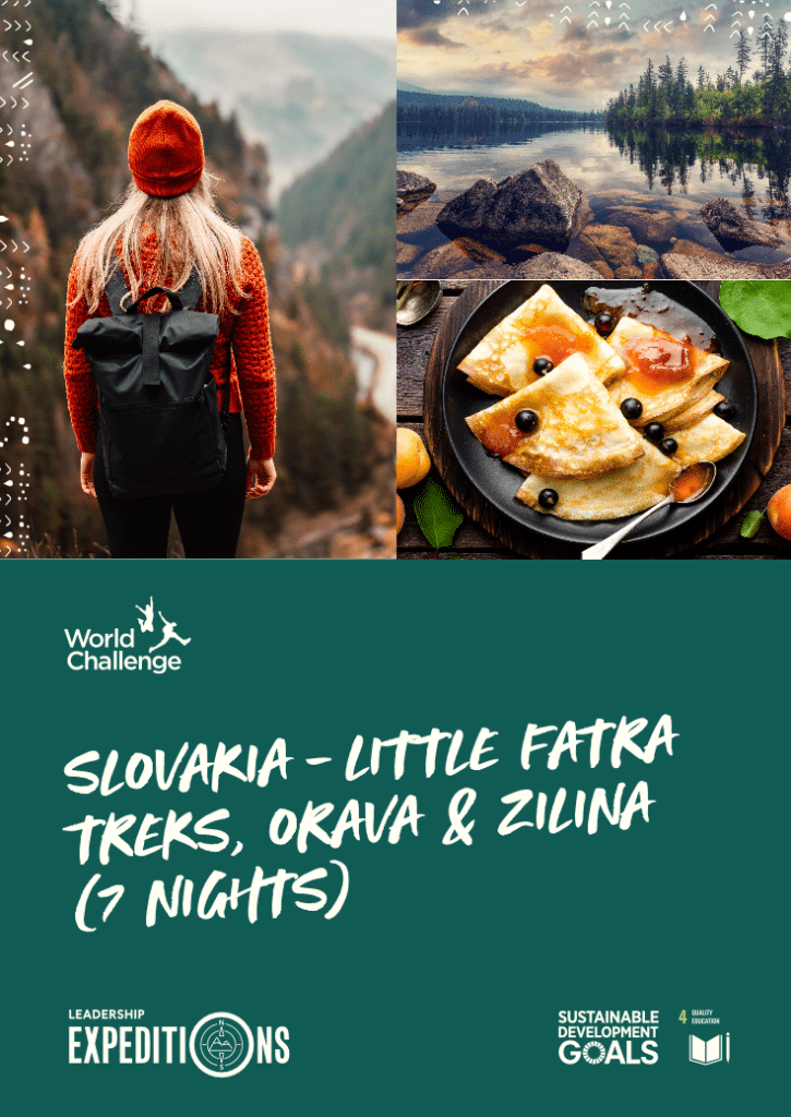 A sample school expedition itinerary to Slovakia