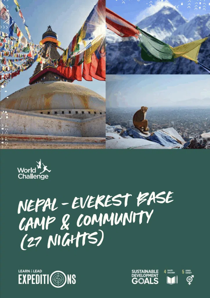 School expeditions itinerary to Everest Base Camp in Nepal