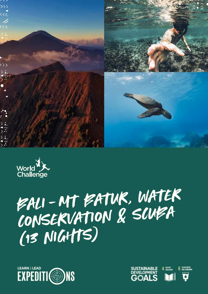 School expeditions itinerary to Bali